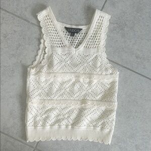 Studio 1940 Women's Cream Knit Tank Top